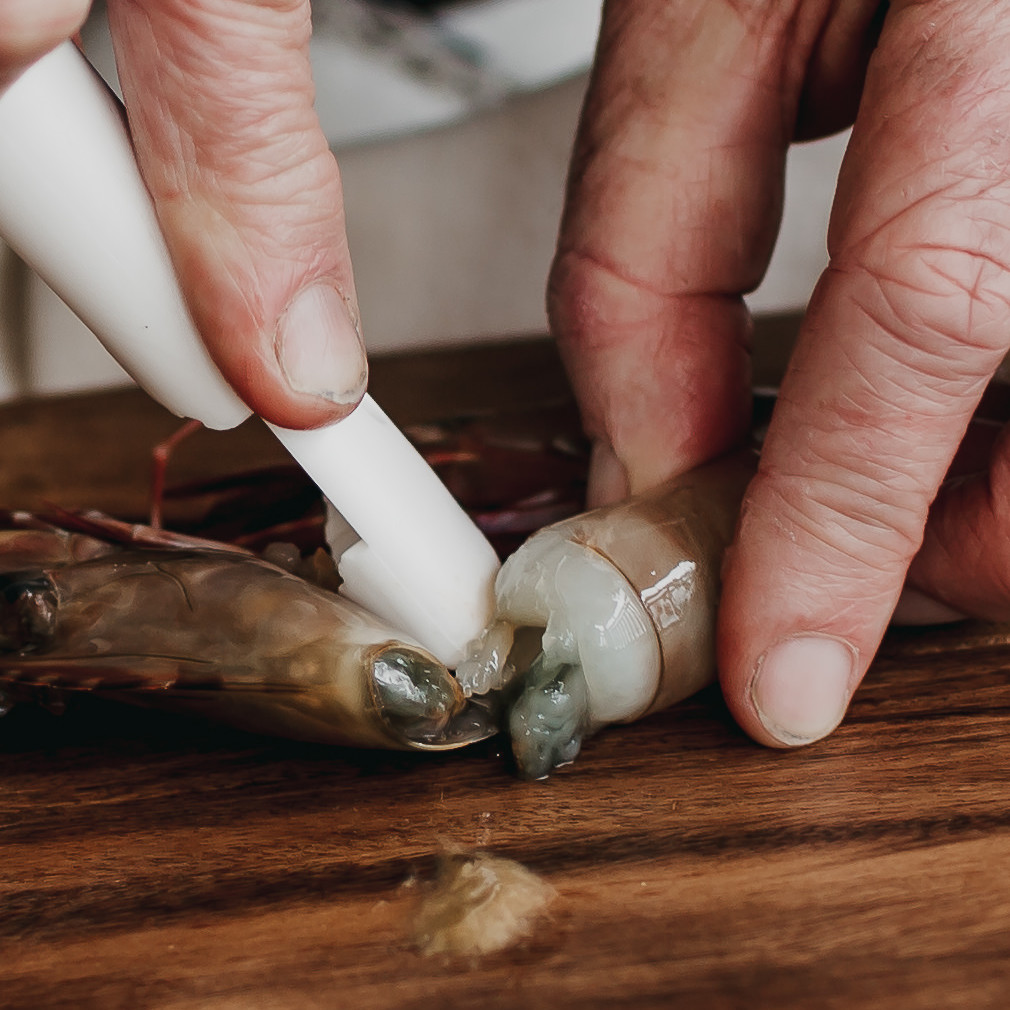 Peeling Prawn Step 1