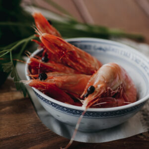 Prawns in a bowl
